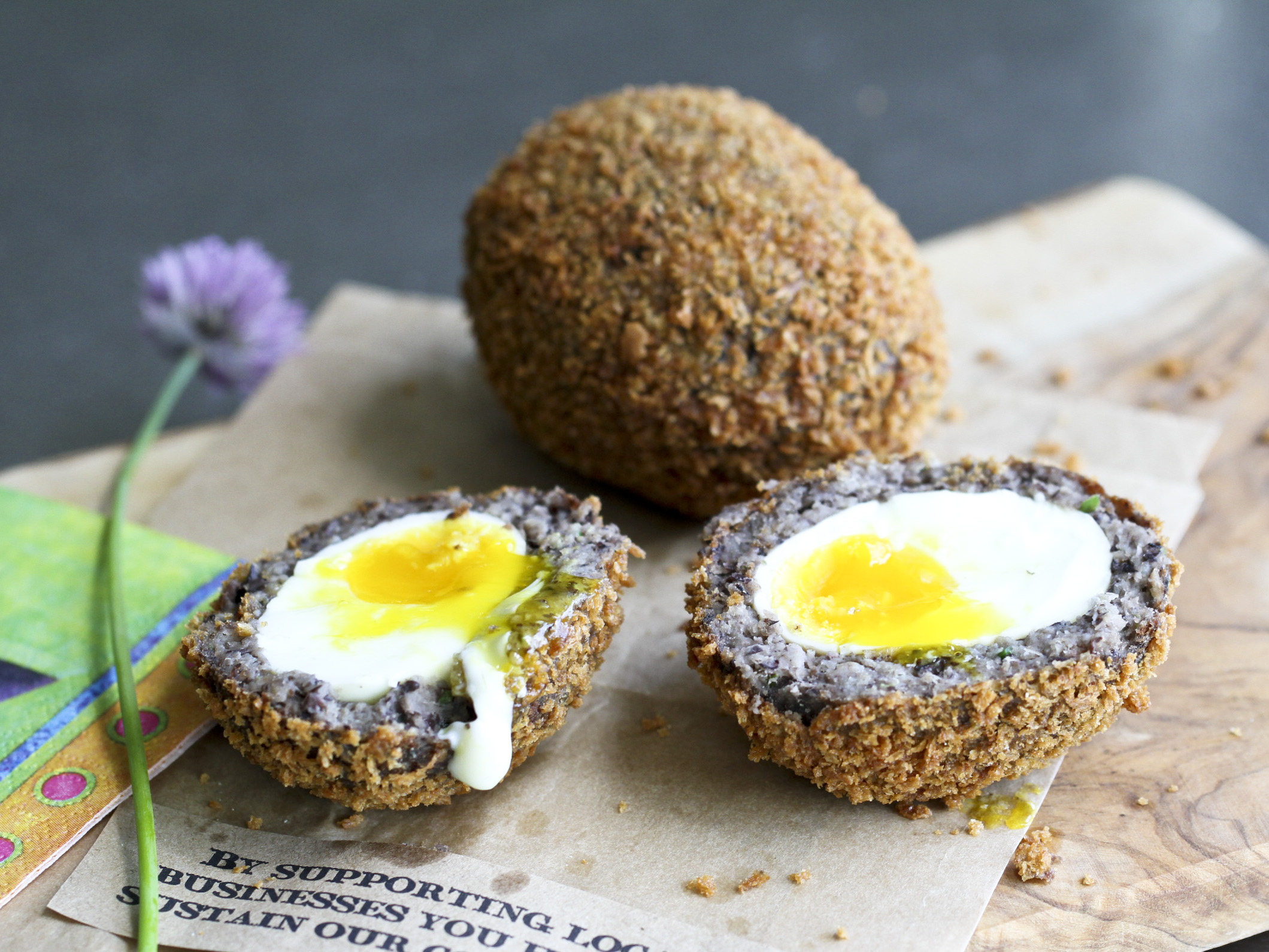 Black pudding Scotch eggs