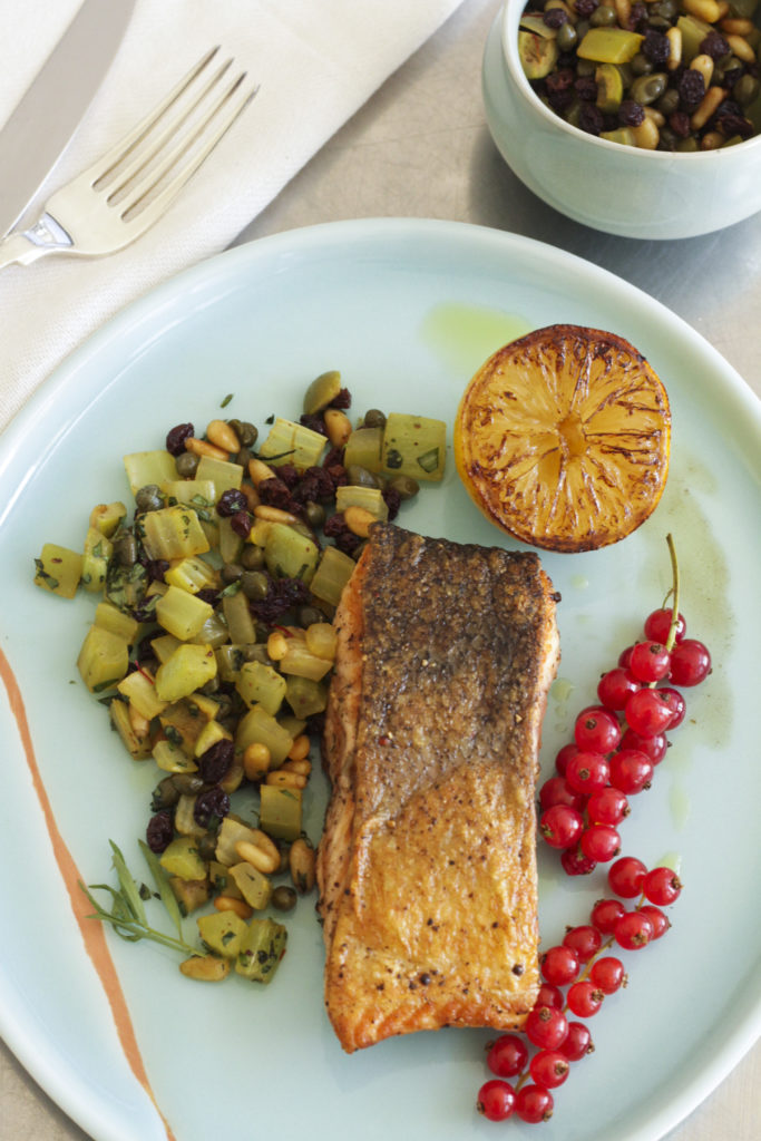 Pan-Seared Salmon With Celery, Olives & Capers | #Ottolenghi - Ever ...
