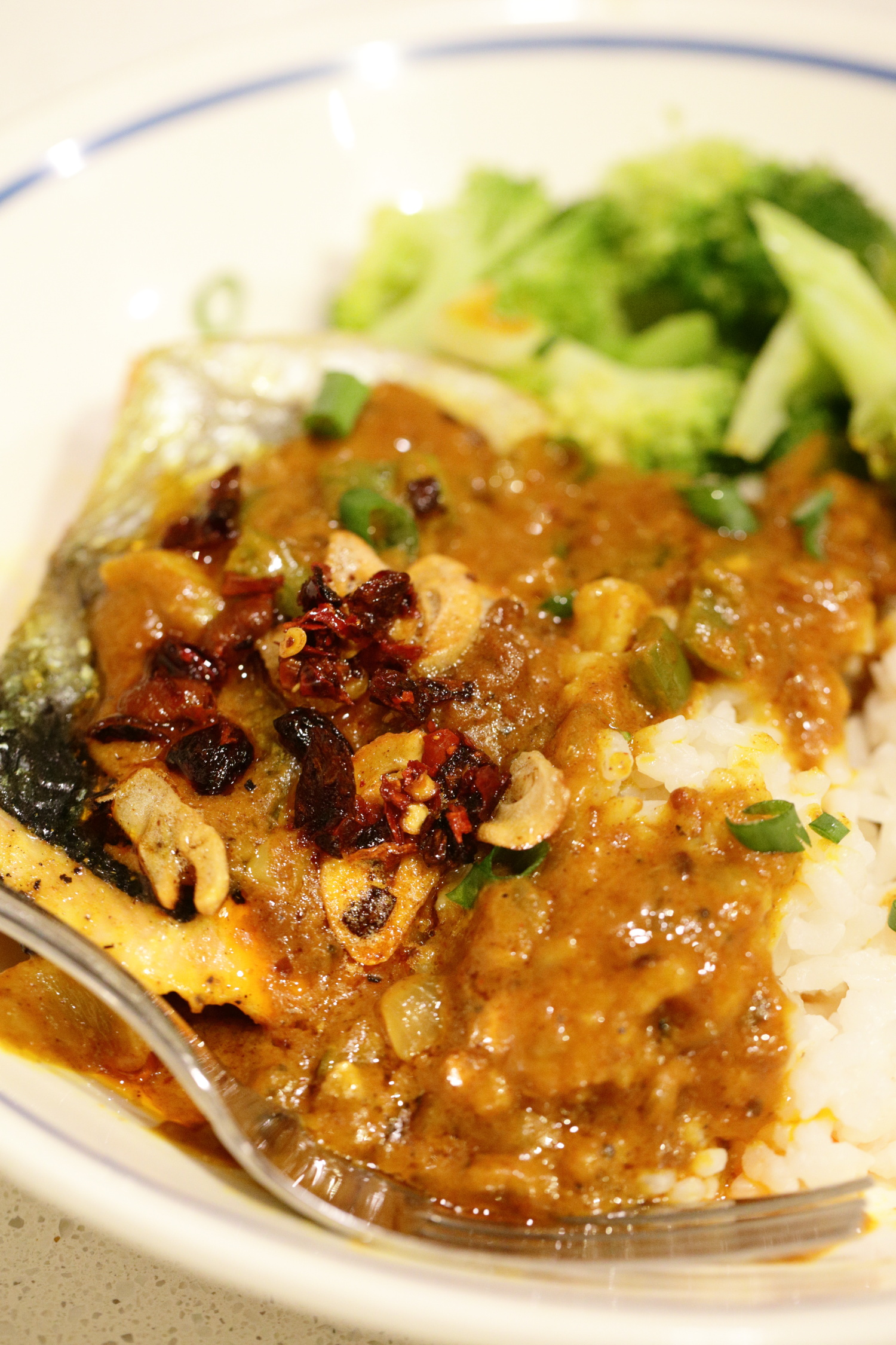 Coconut Curry Salmon with Garlic Butter Crisp - Ever Open Sauce